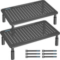 BONTEC 2 Pack 3 Height Adjustable Monitor Stand Riser by BONTEC
