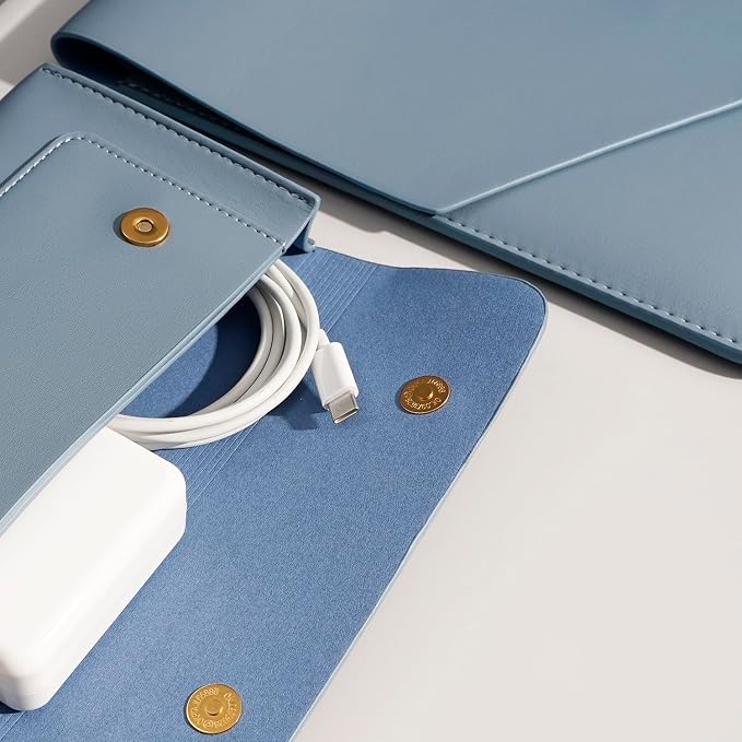 PU Leather Laptop Sleeve 13 Inch Compatible - Image 8