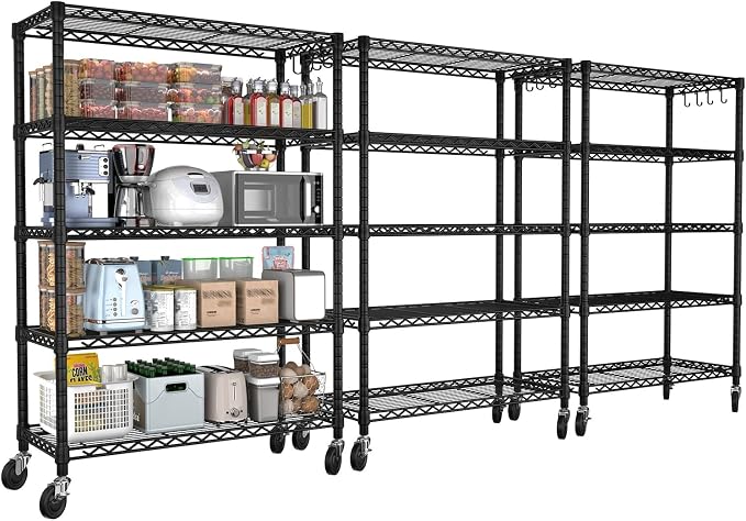 PrimeZone 74''H Wire Shelving 1250lbs 5 Tier Storage Shelves by PrimeZone