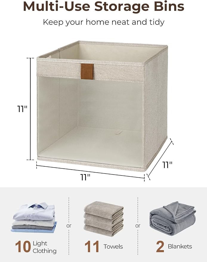 StorageWorks 11x11 Storage Cubes, Closet Storage Bins - Image 2