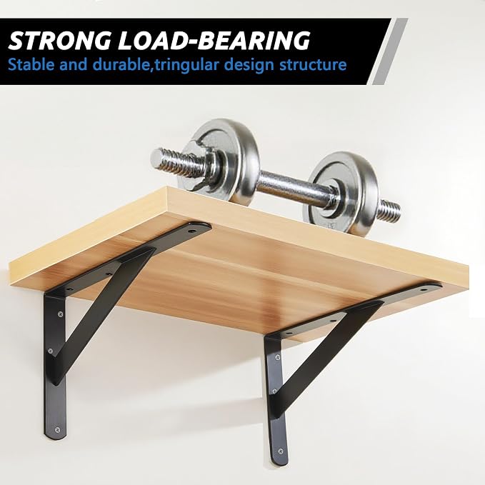 4 Pack L14 x H 10" Heavy Duty Shelf Brackets - Image 4