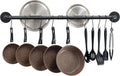 OROPY 38 inch Pot Bar Rack Wall Mounted Detachable Pans Hanging Rail Kitchen by OROPY