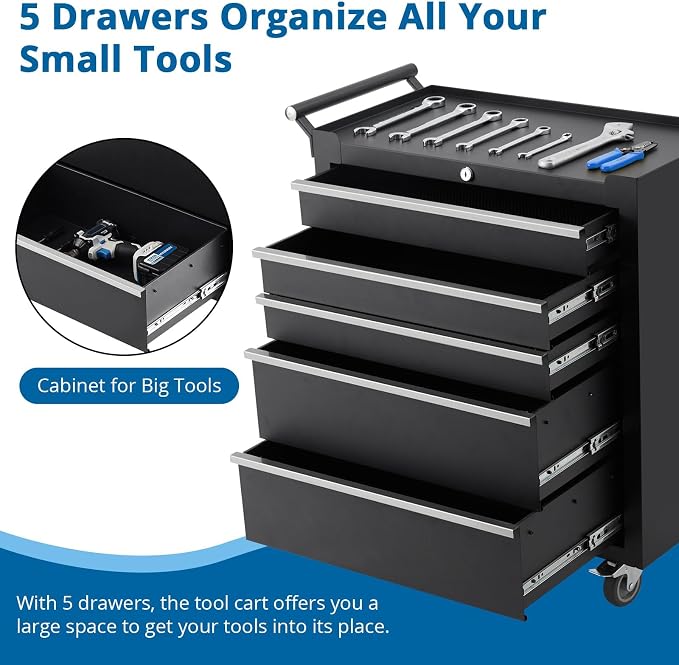 5-Drawer Rolling Tool Chest - Image 8