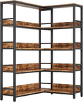 IRONCK Corner Bookshelf 5 Tiers, Industrial Corner Bookcase by IRONCK