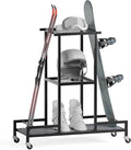 Standing Ski Storage Rack, Holds Snowboards & Skis, 3-Tier Organizer by Unknown