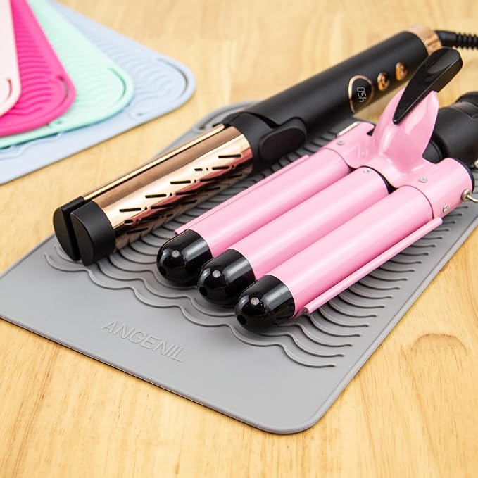 ANGENIL Travel Flat Iron Hair Straightener Large Pad Heat Mat - Image 3