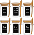 ComSaf Spice Jars with Spoon 8 oz 6Pack, Small Spice Containers Starter Set by ComSaf