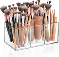 HIIMIEI Clear Makeup Brush Holder Organizer Acrylic 6-Slots Cosmetic Brushes by HIIMIEI