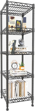 GIOTORENT 5 Tier Standing Shelving Metal Units, Adjustable Height Wire Shelf by GIOTORENT