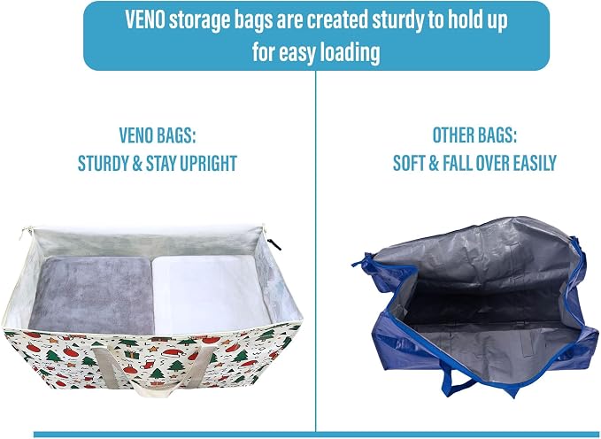 VENO 6 Pack Moving Bags and Large Christmas Storage Bins - Image 4