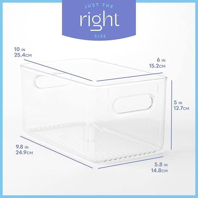 primebox Plastic Food Storage 2 Pack Clear Container Bin - Image 3