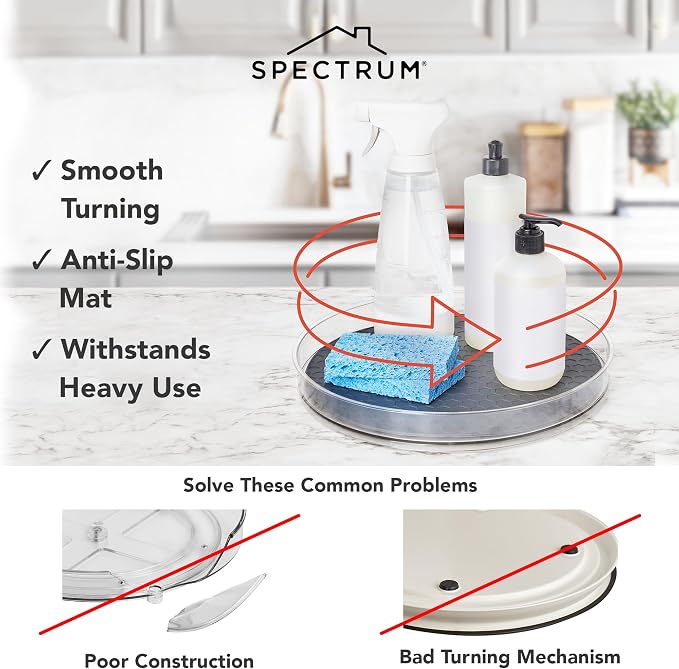 Spectrum Medium Lazy Susan Organizer 9.5 in - Image 3