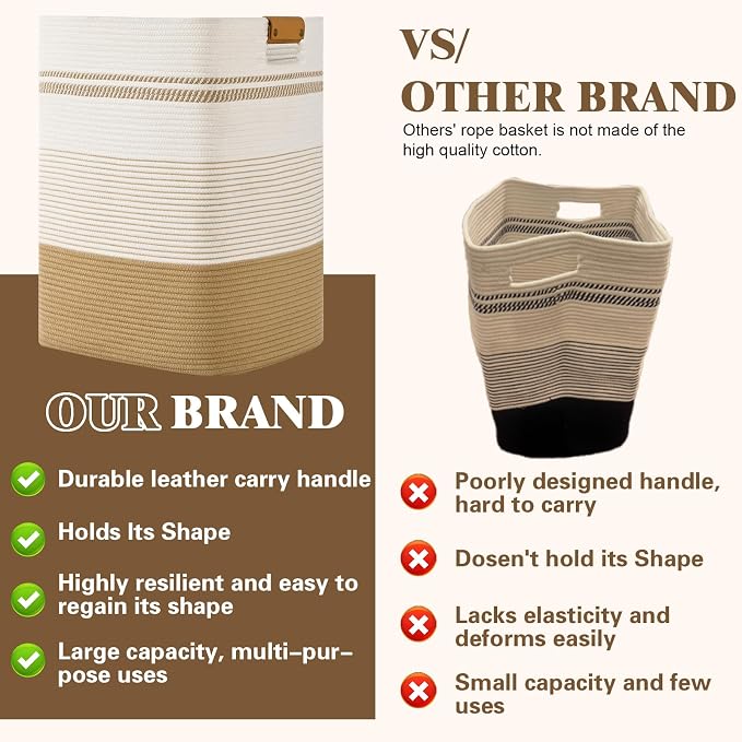 Laundry Hamper, 95L Tall Laundry Basket - Image 5