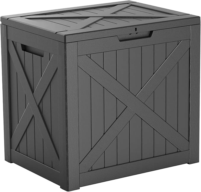 32 Gallon Deck Box, Resin Outdoor Storage Box by OutdoorLivingPerfected