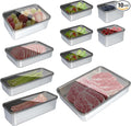 10 Pack Bacon Cheese Meat Storage Container Stainless Steel Airtight Storage by SENONAPO