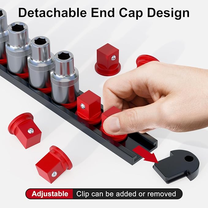FivePears 3PCS 360° Socket Organizer Twist Lock, 3/8 1/4 1/2 Socket Storage - Image 4