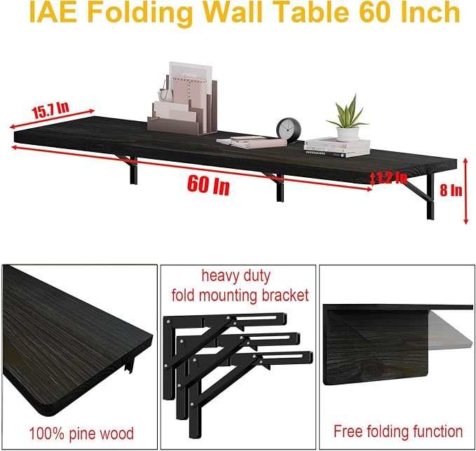 IAE Wall Mounted Folding Table - Image 3
