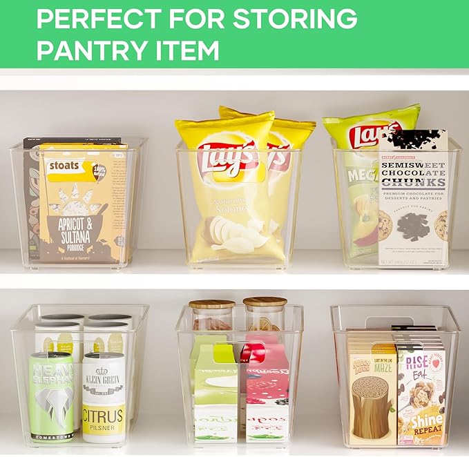 6 Pack Clear Plastic Storage Bins, Plastic Containers - Image 4