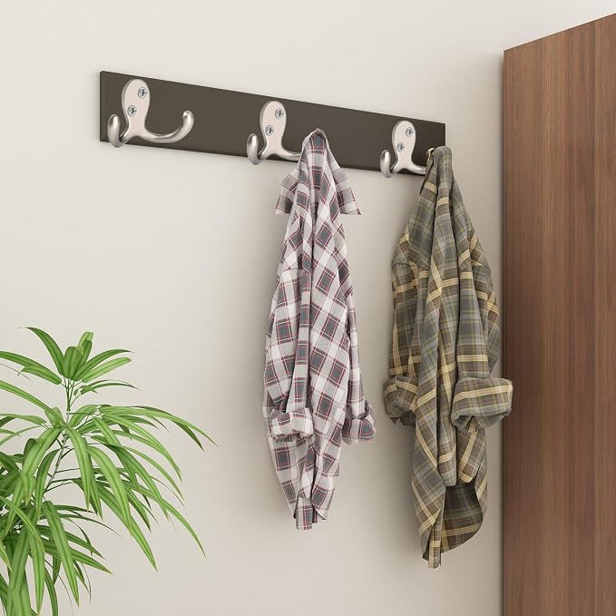 IBosins 10 Pack Heavy Duty Double Prong Coat Hooks Wall Mounted - Image 4