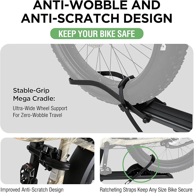 100LBS. Capacity Aluminum 1-Ebike Rack - Image 3