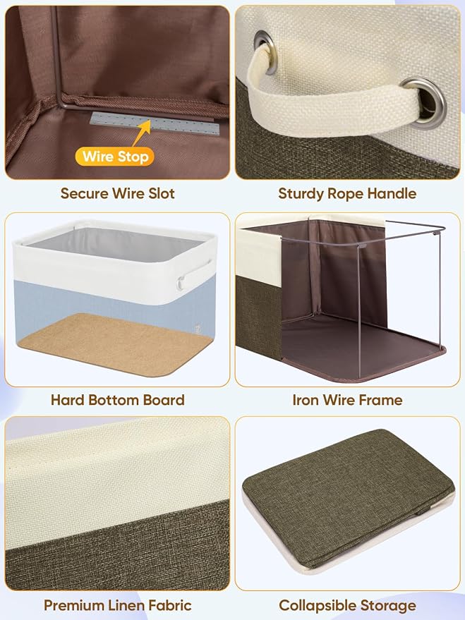 BALEINE 2 Pack Fabric Storage Bins - Image 6