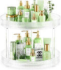 Acina 2-Tier Bathroom Countertop Organizer: 360° Clear Lazy Susan Rotating by Acina