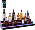 Led Lighted Liquor Bottle Display Shelf, 40 Inch 3 Tier Whiskey Rack, Support by LEEKIMID