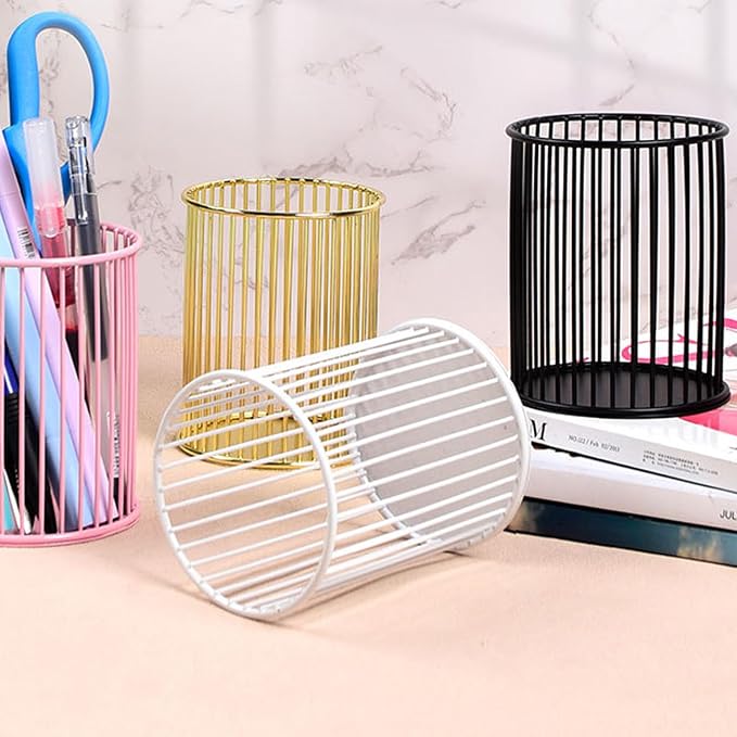 Metal Pen Holder Cup for Desk Makeup Brushes Pencil Holders Home Office - Image 4