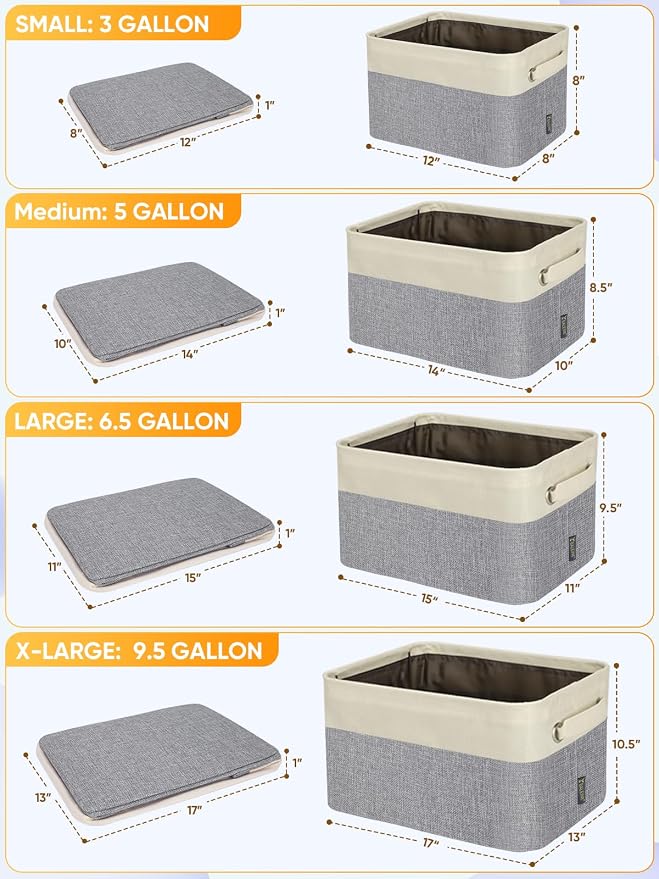 BALEINE 2 Pack Fabric Storage Bins - Image 2