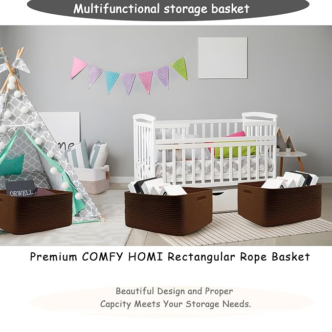 COMFY-HOMI 3 pcs Large Storage Baskets - Image 6