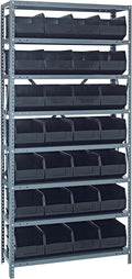 QUANTUM STORAGE SYSTEMS 1275-443BK Solid Heavy Duty 8 Shelves 28 Stackable by QuantumStorageSystems