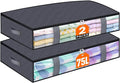 Under Bed Storage Containers, 2 Pack Blanket Storage Bags, Collapsible Storage by Unknown
