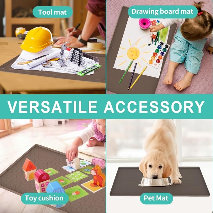 Under Sink Mat for Kitchen, Silicone Waterproof Liner, Flexible Organizer Tray - Image 5