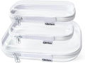 Clear Hard Zipper Case for Storage, Durable Clear Zipper Pouches, Hard Plastic by Gberlczz