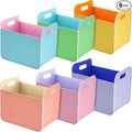 6 Pcs 14x10 Inch Colorful Felt Rectangular Storage Bins Collapsible Storage by Unknown