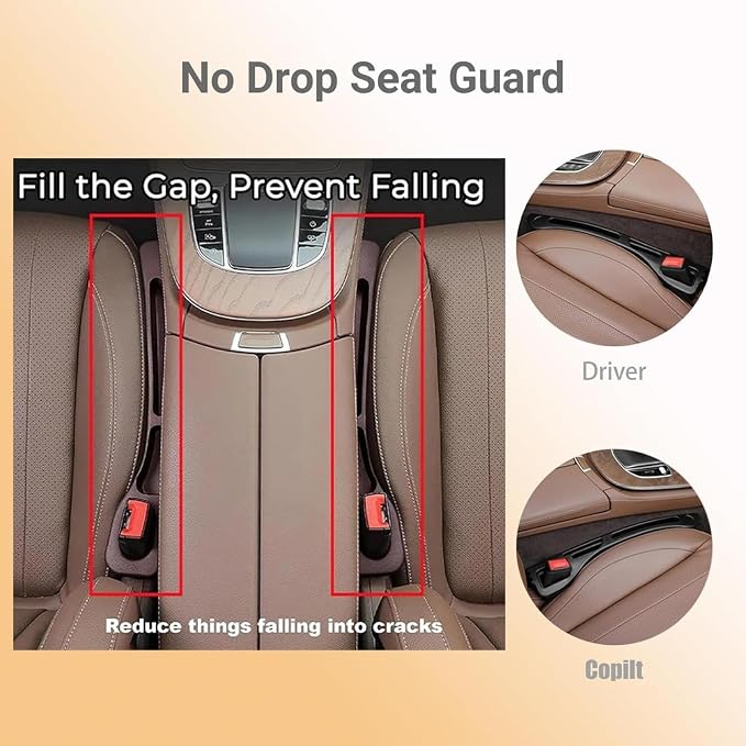 No Drop seat Guard, 2025 New Car Seat Side Gap Filler Organizer, Drop Seat - Image 2