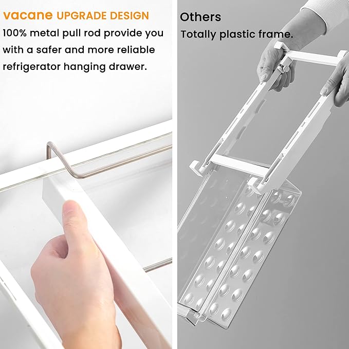 vacane Large Fridge Under Shelf Drawer, Pull Out Refrigerator Drawer Organizer - Image 5