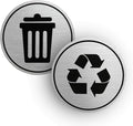 Trash and Recycle Stickers Set of 2 | Indoor Outdoor UV Stable & Weatherproof | by Coastville