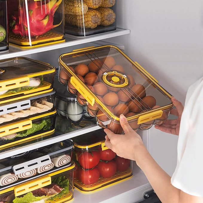 CottonColors Egg Holder for Fridge 18 Egg Container for Refrigerator Plastic - Image 6