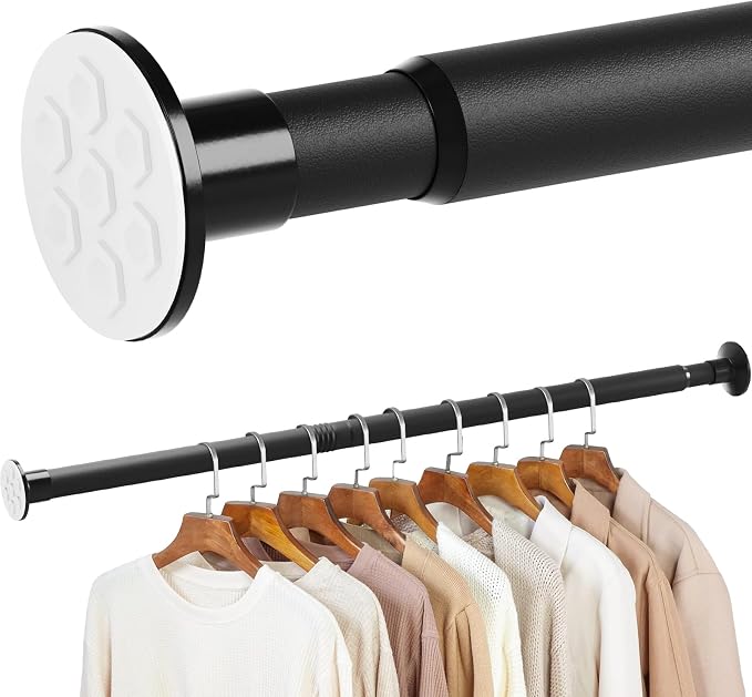 No Drilling Closet Rod, 27.5-94 Inches Hanging Closet Rod by SimpleSolutionsforCozyHome
