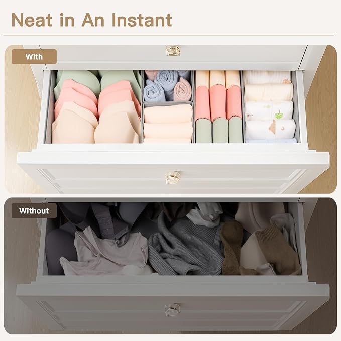 Criusia Drawer Organizer Clothes, 24 Pack Dresser Organizer - Image 6
