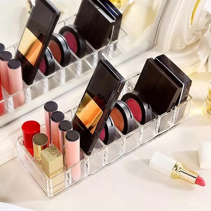 JUOPZKENN Transparent Acrylic Makeup Stand, 8 Spaces Eyeshadow Palette Organizer - Image 6