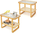 GOFLAME Bamboo Side Table Set of 2 by GOFLAME