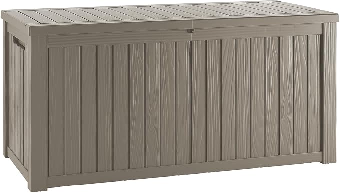 200 Gallon Resin Deck Box, Waterproof Outdoor Storage Box by Unknown
