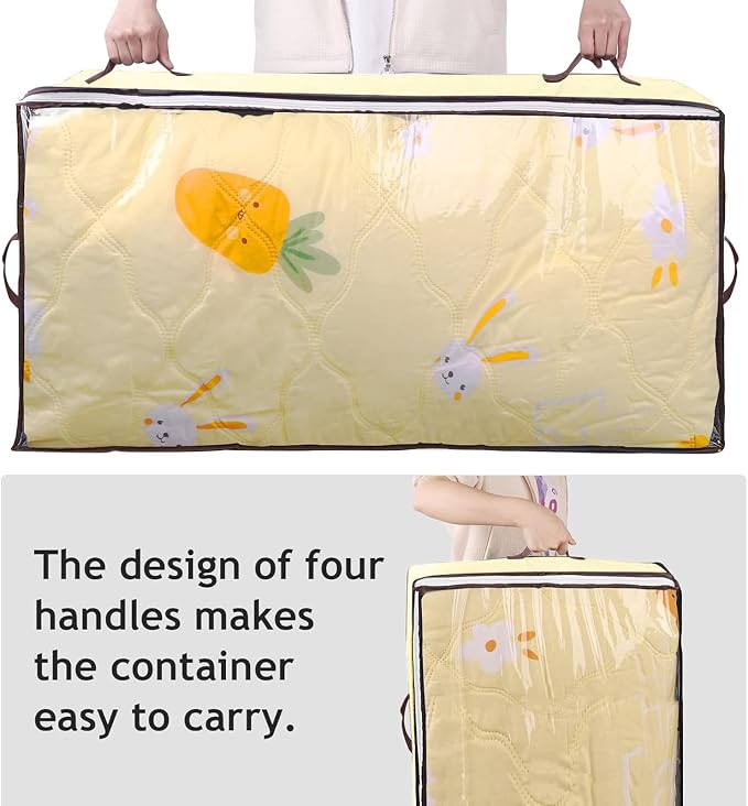 90L Under Bed Storage Containers, Closet Organizers and Storage Bins, Foldable - Image 7