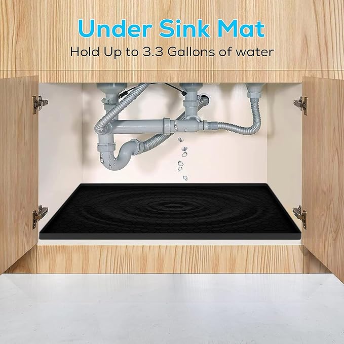 Under Sink Mat, Silicone Waterproof Under Sink Liner, Sink Cabinet Organizer - Image 5