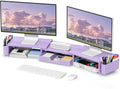 OPNICE Purple Desk Organizers and Accessories, Dual Computer Monitor Stand Riser by OPNICE
