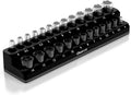 Olsa Tools Magnetic Socket Holder | 1/4-inch Drive | Metric | Black | Holds 26 by OlsaTools