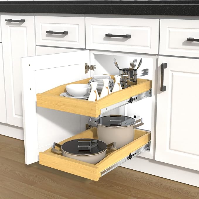 2 Tier Pull Out Cabinet Organizer - Image 7