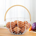 Farmhouse Wire Egg Basket for Gathering Fresh Eggs by Hunstire